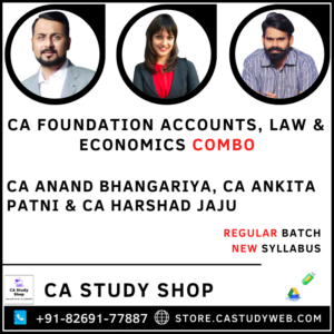 CA Foundation New Syllabus Accounts Business Law Business Economics Combo by CA Anand Bhangariya CA Ankita Patni CA Harshad Jaju