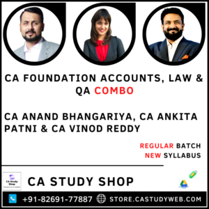 CA Foundation New Syllabus Accounts Business Law QA Combo by CA Anand Bhangariya CA Ankita Patni CA Vinod Reddy