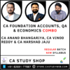 CA Foundation New Syllabus Accounts QA Business Economics Combo by CA Anand Bhangariya CA Vinod Reddy CA Harshad Jaju