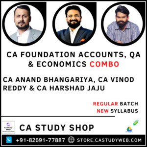 CA Foundation New Syllabus Accounts QA Business Economics Combo by CA Anand Bhangariya CA Vinod Reddy CA Harshad Jaju
