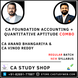 CA Foundation New Syllabus Accounts QA Combo by CA Anand Bhangariya CA Vinod Reddy