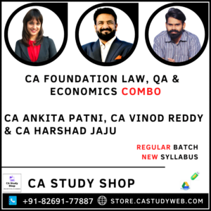 CA Foundation New Syllabus Business Law QA Business Economics Combo by CA Ankita Patni CA Vinod Reddy CA Harshad Jaju