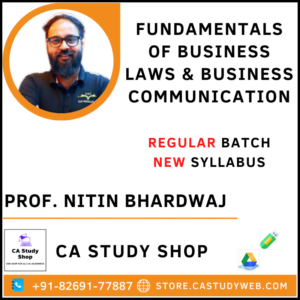 Prof. Nitin Bhardwaj CMA Foundation New Syllabus Business Law and Business communication