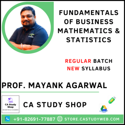 Prof. Mayank Agarwal CMA Foundation Business Mathematics and statistics