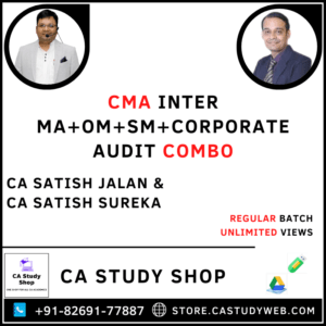 CMA Inter MA OM SM Corporate Audit Combo by CA Satish Jalan CA Satish Sureka