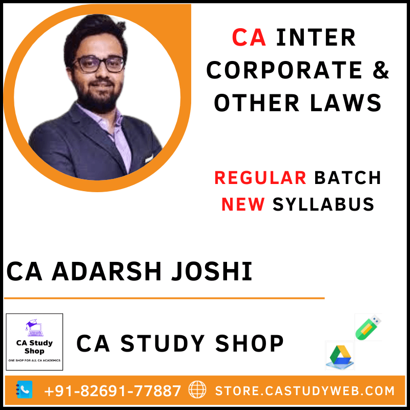 CA Adarsh Joshi CA Inter New Syllabus Law