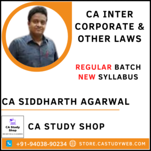 CA Siddharth Agarwal New Syllabus Inter Law