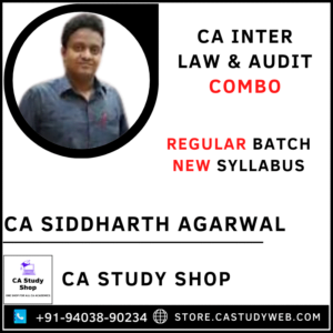 CA Inter New Syllabus Law & Audit Regular Batch Combo by CA Siddharth Agarwal