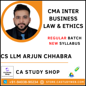 CMA Inter New Syllabus Law by CS Arjun Chhabra