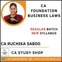 CA Foundation Business Laws by CA Ruchika Saboo