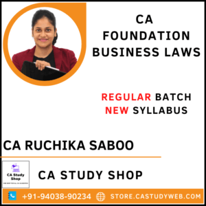 CA Foundation Business Laws by CA Ruchika Saboo