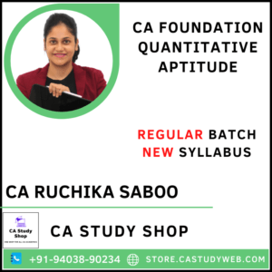 CA Foundation Quantitative Aptitude by CA Ruchika Saboo