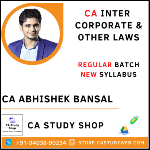 CA Abhishek Bansal CA Inter New Syllabus Law