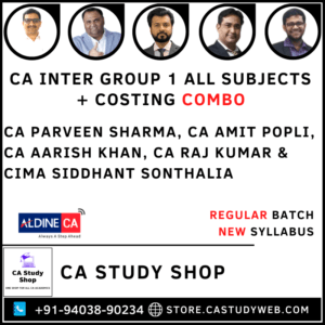 CA Inter New Syllabus Group I All Subjects + Costing Combo by Aldine CA