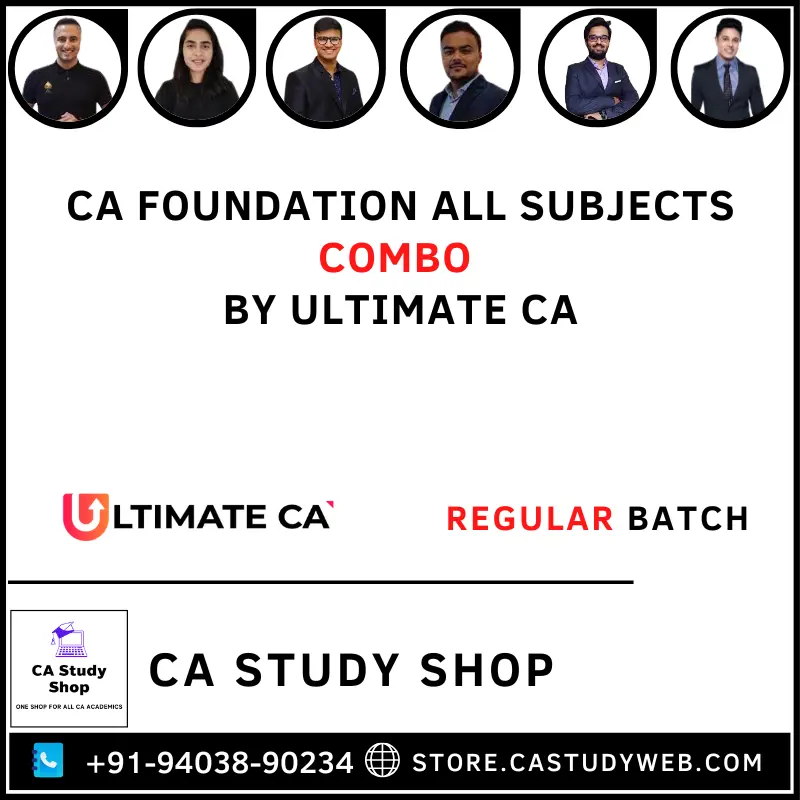 CA FOUNDATION ALL SUBJECTS REGULAR BATCH COMBO BY ULTIMATE CA 1 CA Foundation All Subjects Regular Batch Combo by Ultimate CA