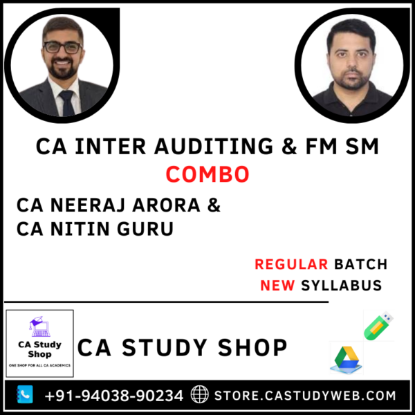 CA Inter Auditing FM SM Combo by CA Neeraj Arora CA Nitin Guru