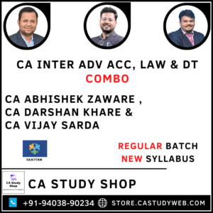 Inter New Syllabus Adv Acc Law DT Combo by Ekatvam Academy