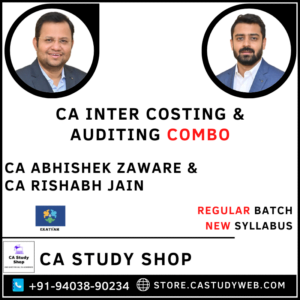 Inter New Syllabus Costing Auditing Combo by CA Abhishek Zaware CA Rishabh Jain
