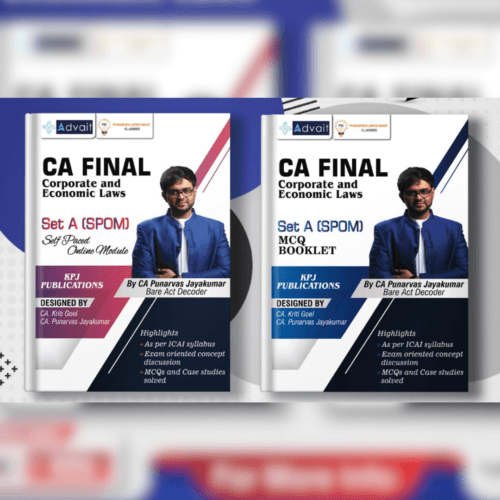 CA Final SPOM Set A Law Book Set by CA Punarvas Jayakumar