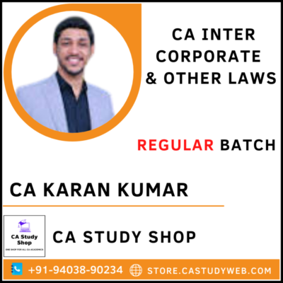 CA Karan Kumar Inter Law Full Course