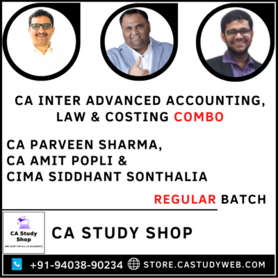 CA Parveen Sharma CA Amit Popli CIMA Siddhant Sonthalia Inter Adv Accounts Law Costing Combo