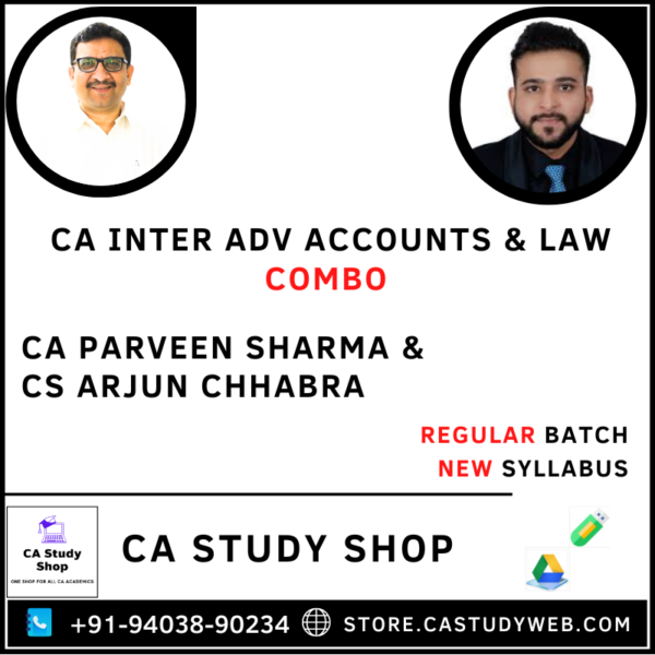 Inter Adv Acc Law Combo by CA Parveen Sharma & CS Arjun Chhabra