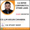 CS Arjun Chhabra Inter Law Exam Oriented Batch