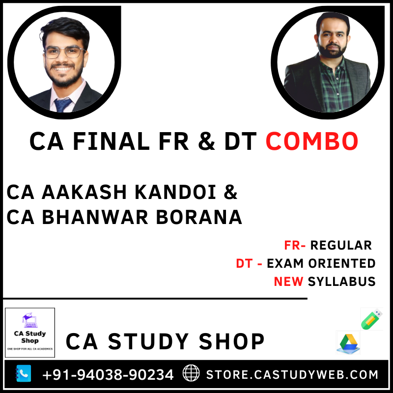 Final FR Regular DT Exam Oriented Combo by CA Aakash Kandoi CA Bhanwar Borana