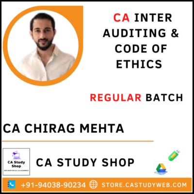 CA Chirag Mehta Inter Auditing Full Course