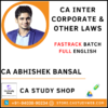 CA Abhishek Bansal CA Inter Law Fastrack Full English