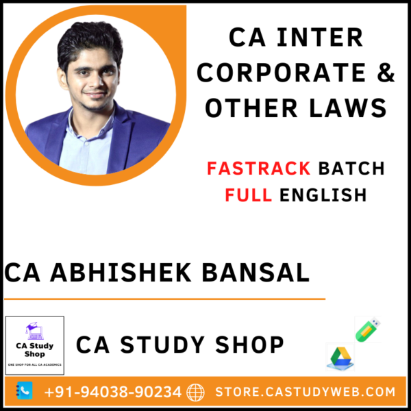 CA Abhishek Bansal CA Inter Law Fastrack Full English