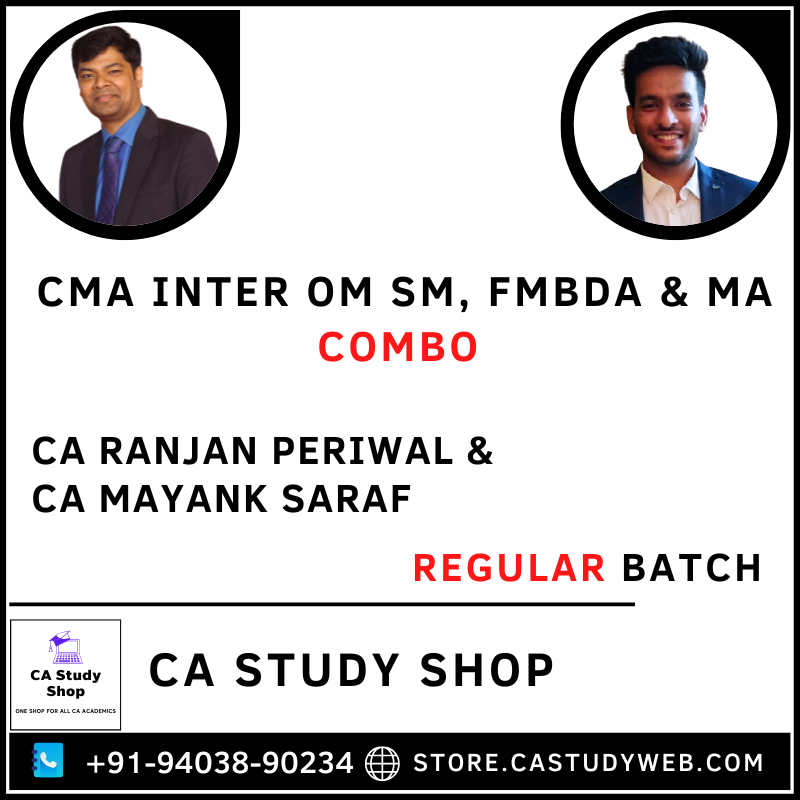 CA Ranjan Periwal CA Mayank Saraf CMA Inter OM SM FMBDA MA Combo