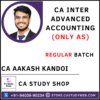 CA Aakash kandoi Inter Advanced Accounts Only AS Batch