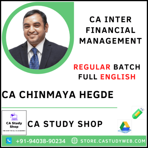 CA Chinmaya Hedge Pendrive Classes Inter Financial Management