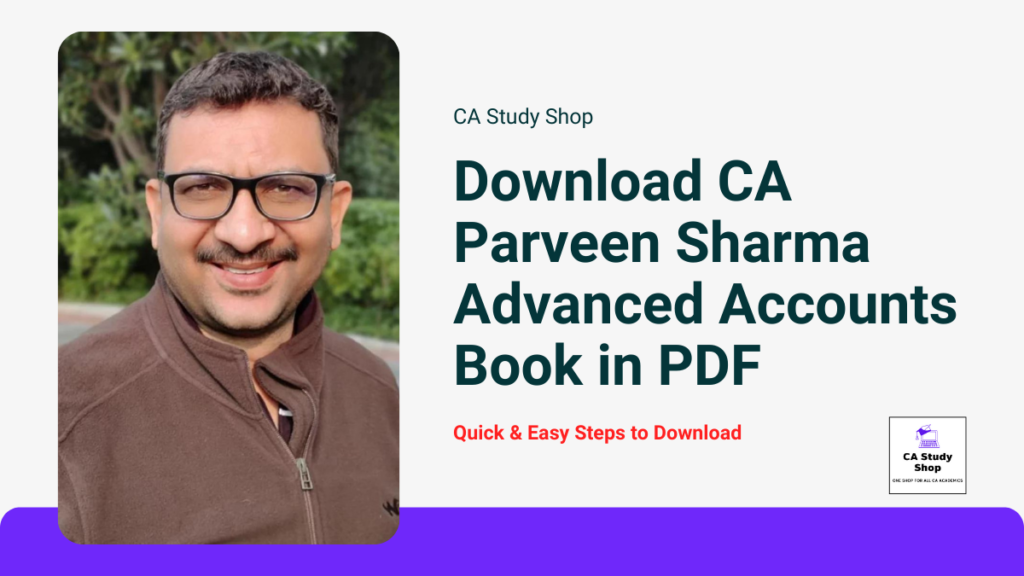 Download CA Parveen Sharma Advanced Accounts PDF