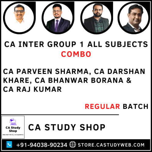 CA Inter Group I Combo by CA Parveen Sharma CA Darshan Khare CA Bhanwar Borana CA Raj Kumar