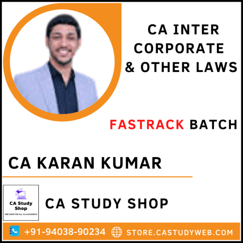 CA Karan Kumar Inter Law Fastrack Batch