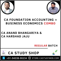 CA Anand Bhangariya CA Harshad Jaju CA Foundation Accounts Business Economics Combo
