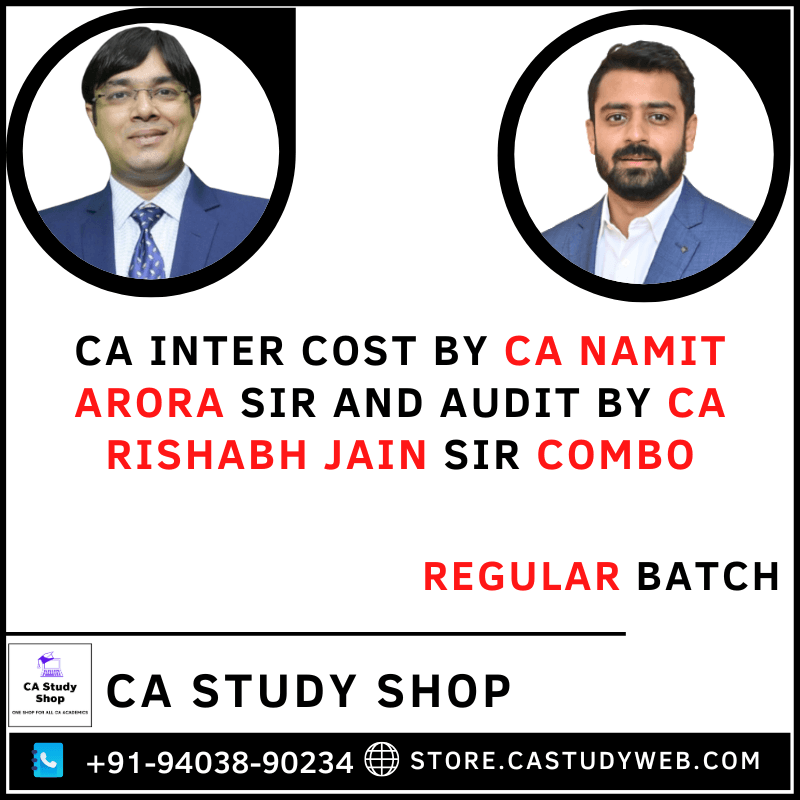CA Inter Costing by CA Namit Arora Auditing by CA Rishabh Jain Regular Batch Combo