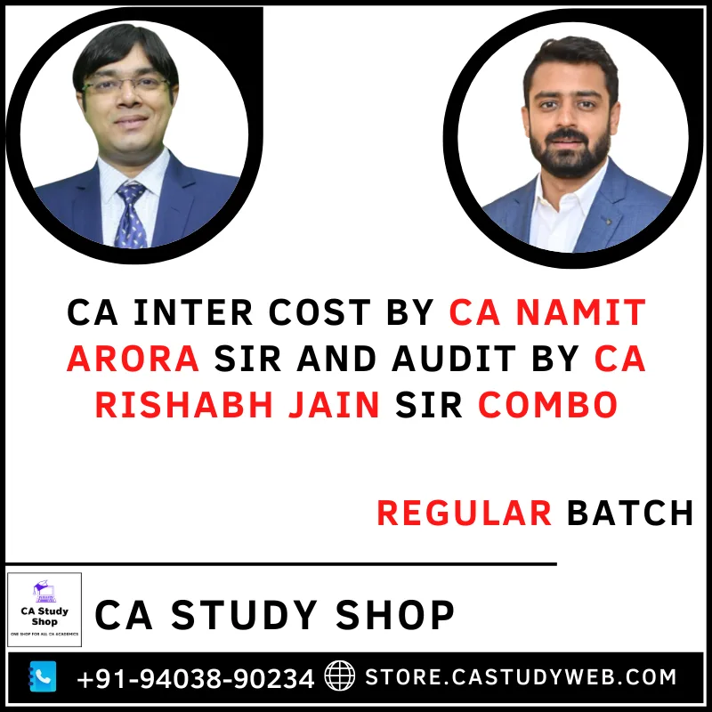 CA Inter Costing by CA Namit Arora Auditing by CA Rishabh Jain Regular Batch Combo