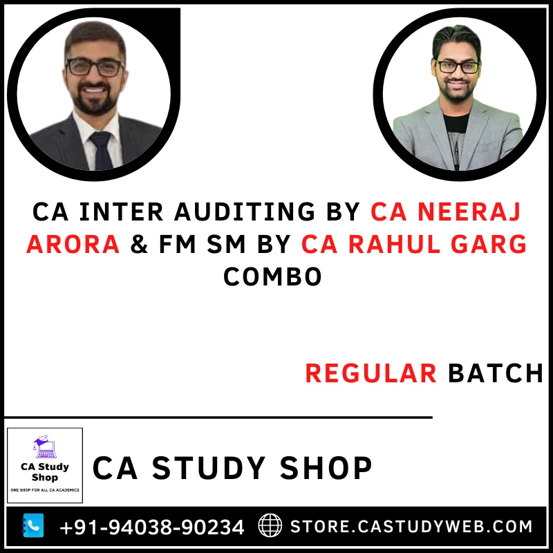 CA Inter Group II Auditing FM SM Combo by CA Neeraj Arora CA Rahul Garg