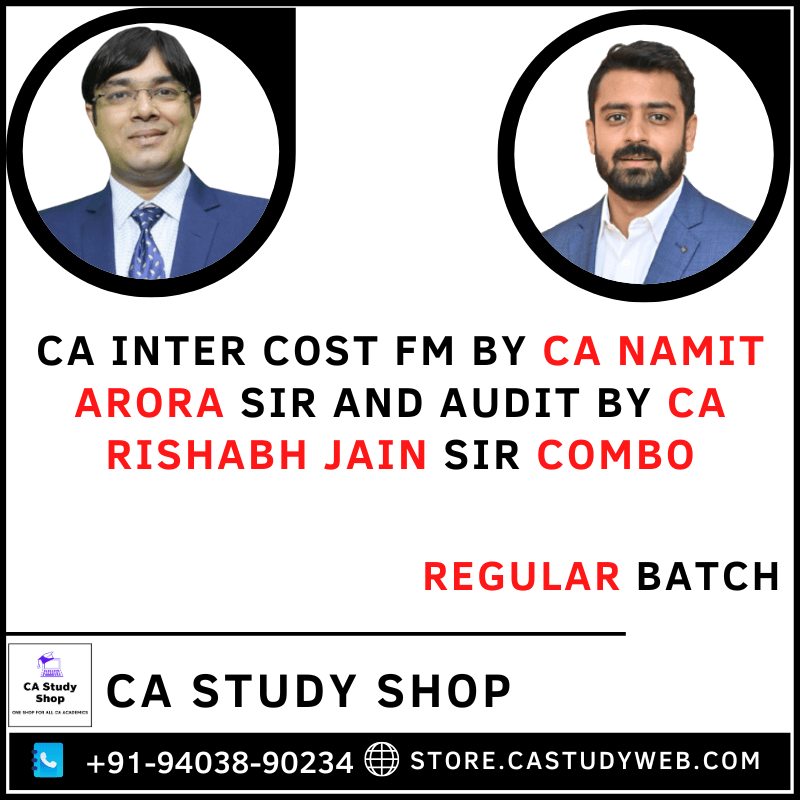 CA Inter Group II Costing Auditing FM Combo by CA Namit Arora CA Rishabh Jain