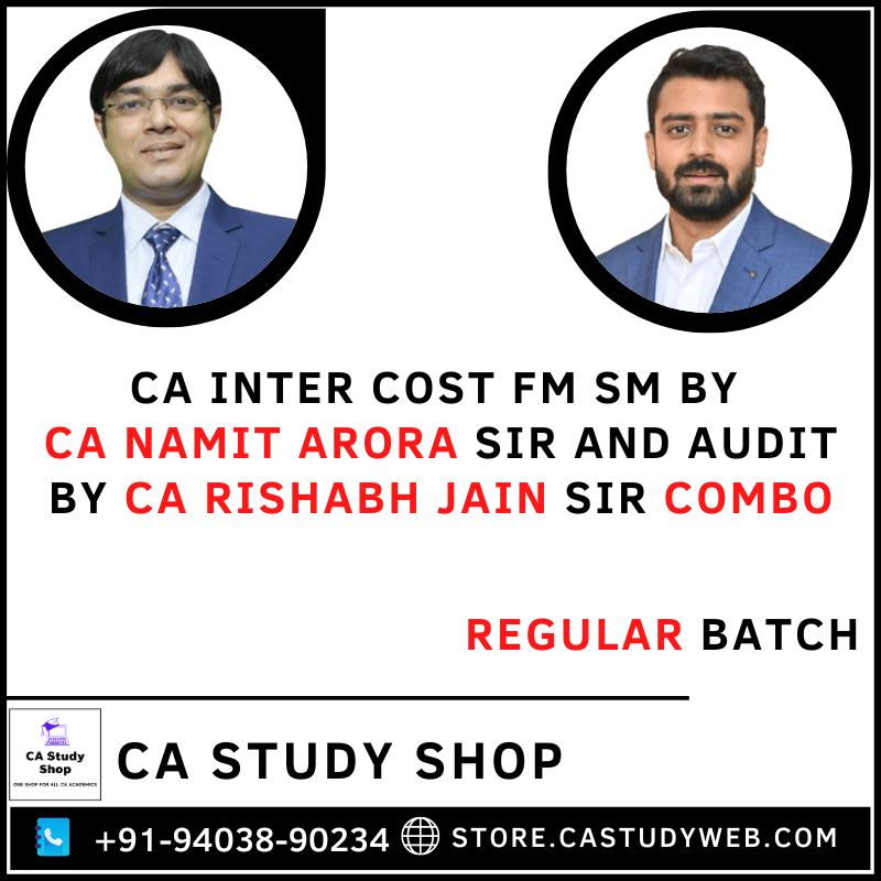 CA Inter Group II All Subjects Combo by CA Namit Arora CA Rishabh Jain