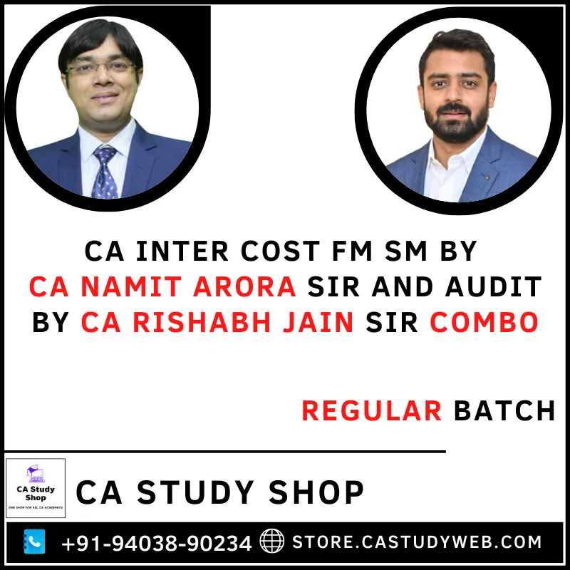 CA Inter Group II All Subjects Combo by CA Namit Arora CA Rishabh Jain