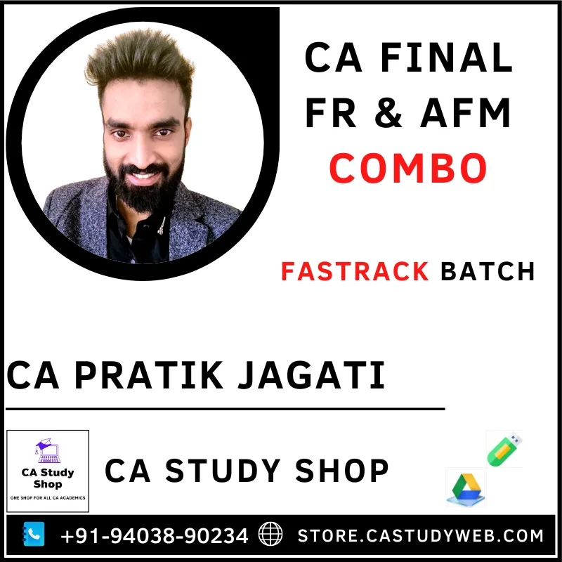 CA Final FR AFM Fastrack Batch Combo by CA Pratik Jagati
