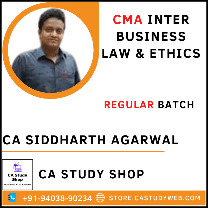 CA Siddharth Agarwal CMA Inter Law Full Course