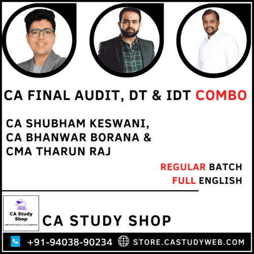 CA Final Audit DT IDT Regular Full English Combo by CA Shubham Keswani ...