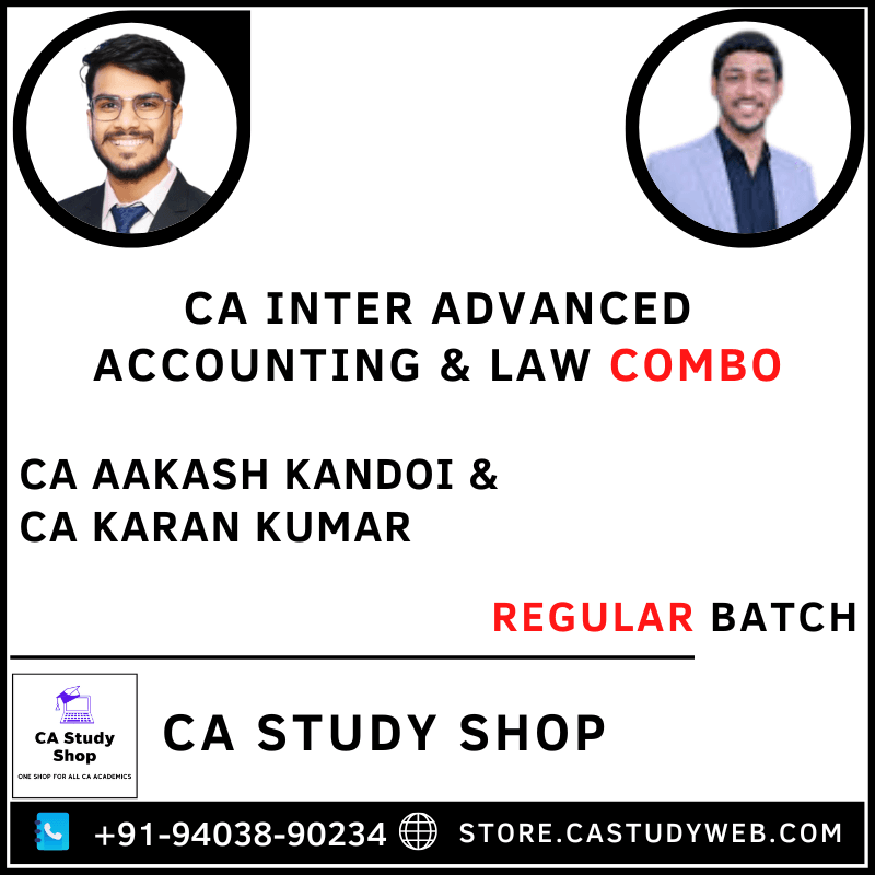 CA Study Shop Homepage 41 CA Aakash Kandoi CA Karan Kumar Adv Acc Law Combo