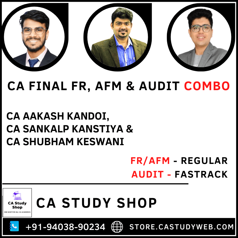 FR AFM Regular Audit Fastrack Batch Combo by CA Aakash Kandoi CA Sankalp Kanstiya CA Shubham Keswani