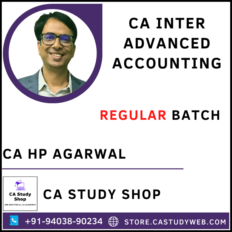 CA HP Agarwal Inter Advanced Accounts Full Course